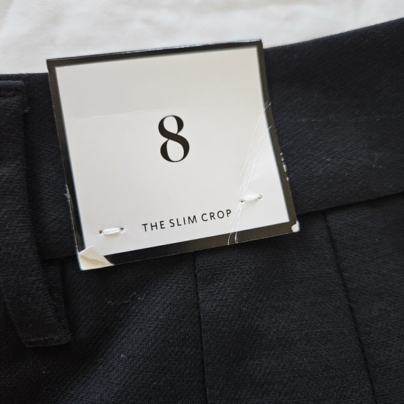 Women’s White House Black Market The Slim Crop blk dress pants slacks SZ 8R NWT - Picture 7 of 16